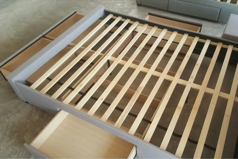 Caren Sängram 160x200 cm MedFörvaring - Grå - Möbler - Sovrum - Sängram & sängstomme