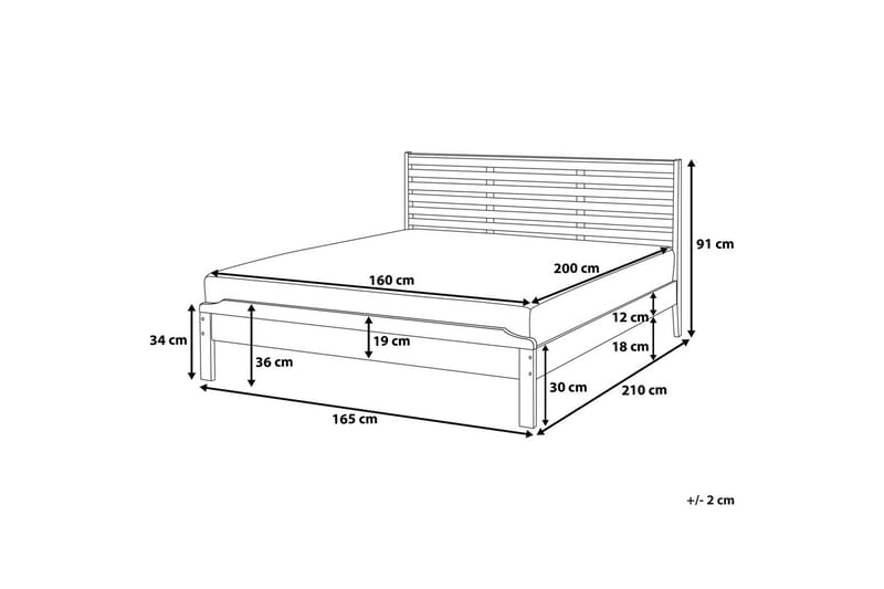 Carnac Sängram 160x200 cm - Trä/Natur - Möbler - Sovrum - Sängram & sängstomme