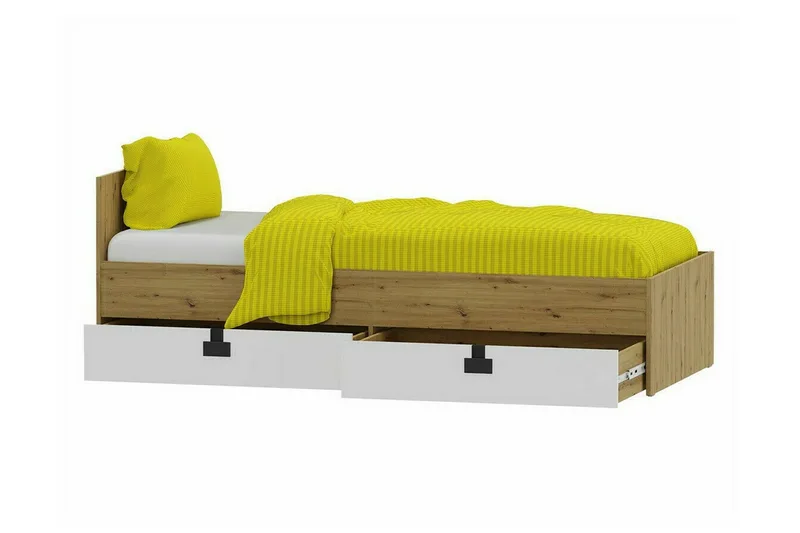 Castlebay Sängram 90x200 cm - Grå - Möbler - Sovrum - Sängram & sängstomme