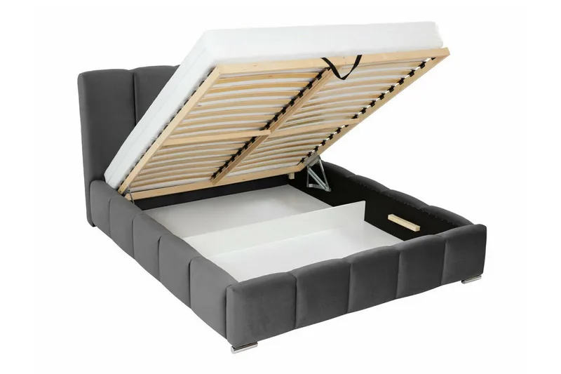 Cleaton Bubblig Sängram 140x200 cm - Grå / Ljus - Möbler - Sovrum - Sängram & sängstomme