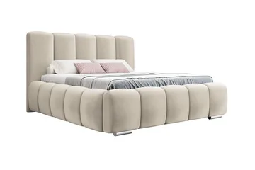 Cleaton Bubblig Sängram 160x200 cm med förvaring - Beige - Möbler - Sovrum - Sängram & sängstomme