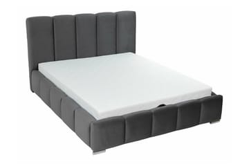 Cleaton Sängram 180x200 cm i Tyg med Förvaring och Sänggavel - Grå - Möbler - Sovrum - Sängram & sängstomme
