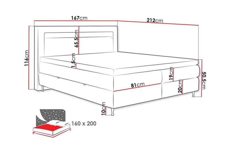Derry Sängram 160x200 cm - Möbler - Sovrum - Sängram & sängstomme
