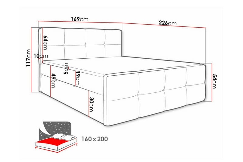 Derry Sängram 160x200 cm - Möbler - Sovrum - Sängram & sängstomme