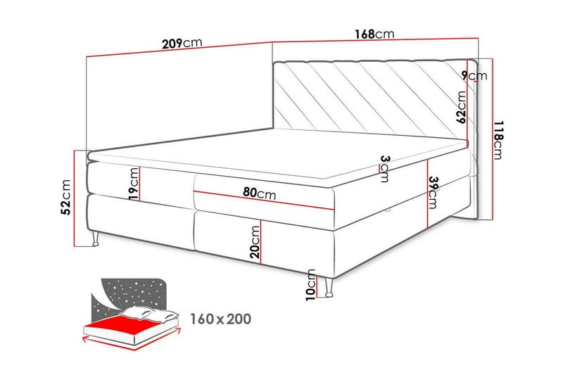 Derry Sängram 160x200 cm - Möbler - Sovrum - Sängram & sängstomme