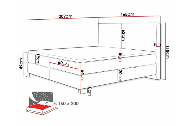 Derry Sängram 160x200 cm - Möbler - Sovrum - Sängram & sängstomme