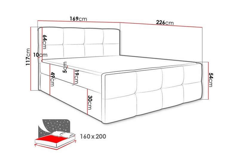 Derry Sängram 160x200 cm - Möbler - Sovrum - Sängram & sängstomme