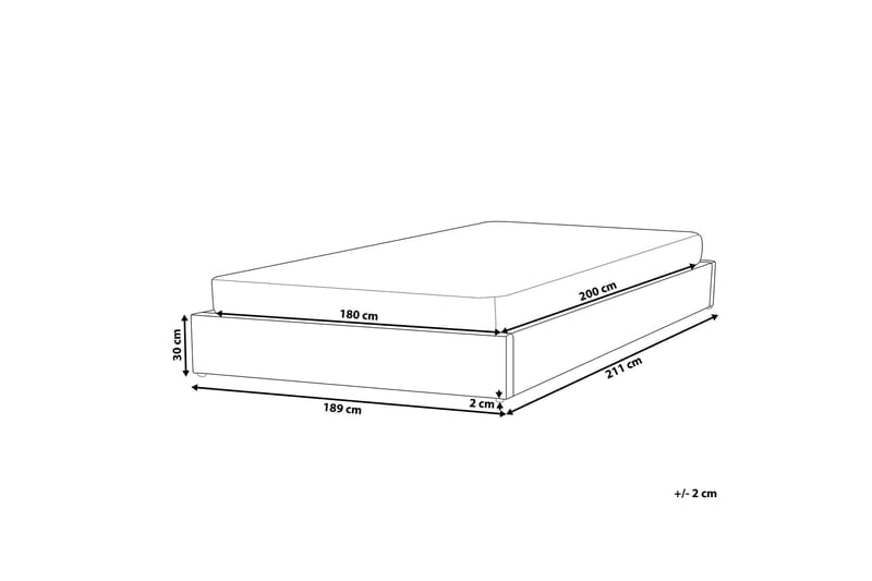 Dinan Sängram 180x200 cm  Grå - Grå - Möbler - Sovrum - Sängram & sängstomme