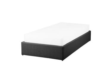 Dinan Sängram med Förvaring 90x200 cm i Tyg - Grå - Möbler - Sovrum - Sängram & sängstomme