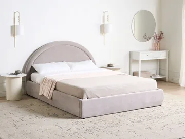 Dubbelsäng Mouzon 160x200 cm - Taupe - Möbler - Sovrum - Sängram & sängstomme