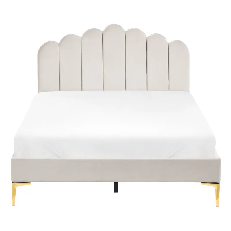 Dubbelsäng Sauvian 120x200 cm - Off-White - Möbler - Sovrum - Sängram & sängstomme
