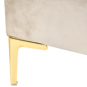 Dubbelsäng Sauvian 140x200 cm - Beige - Möbler - Sovrum - Sängram & sängstomme