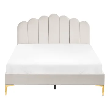 Dubbelsäng Sauvian 140x200 cm - Off-White - Möbler - Sovrum - Sängram & sängstomme
