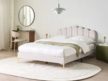 Dubbelsäng Sauvian 140x200 cm - Off-White - Möbler - Sovrum - Sängram & sängstomme