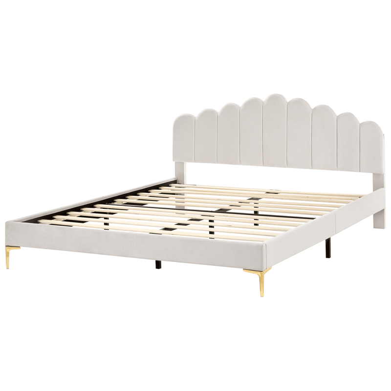 Dubbelsäng Sauvian 180x200 cm - Off-White - Möbler - Sovrum - Sängram & sängstomme