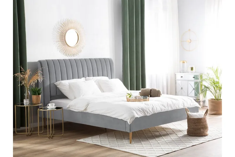 Elechas Dubbelsäng 180x200 cm - Grå - Möbler - Sovrum - Sängram & sängstomme