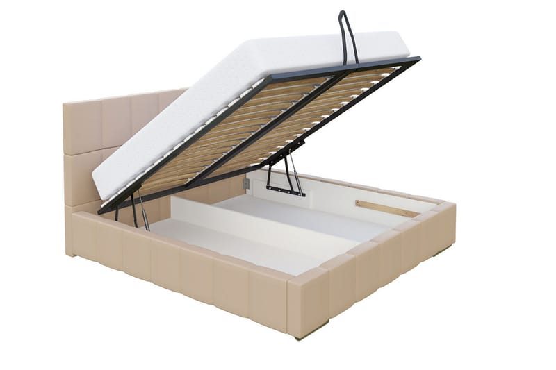 Elverum Säng 180x200 Grå - Grå - Möbler - Sovrum - Sängram & sängstomme