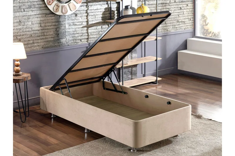 Endulanie Sängram 90x190 cm - Ljusbrun - Möbler - Sovrum - Sängram & sängstomme