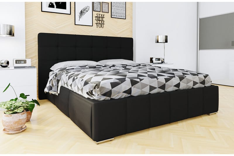 ESPERANZA Ramsäng 216x178x105 cm - Svart - Möbler - Sovrum - Sängram & sängstomme