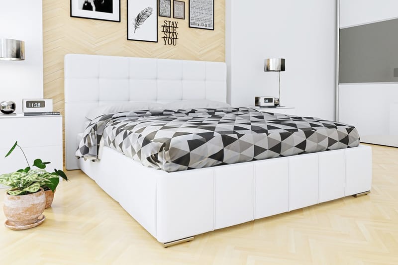 ESPERANZA Ramsäng 216x178x105 cm - Vit - Möbler - Sovrum - Sängram & sängstomme