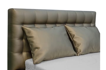 Faldet Komplett Sängpaket – Enkelsäng 90x200 cm med Förvaring och Sänggavel + Bäddmadrass - Taupe - Möbler - Sovrum - Sängram & sängstomme