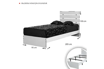 Feldene Sängram 90x200 cm - Vit - Möbler - Sovrum - Sängram & sängstomme