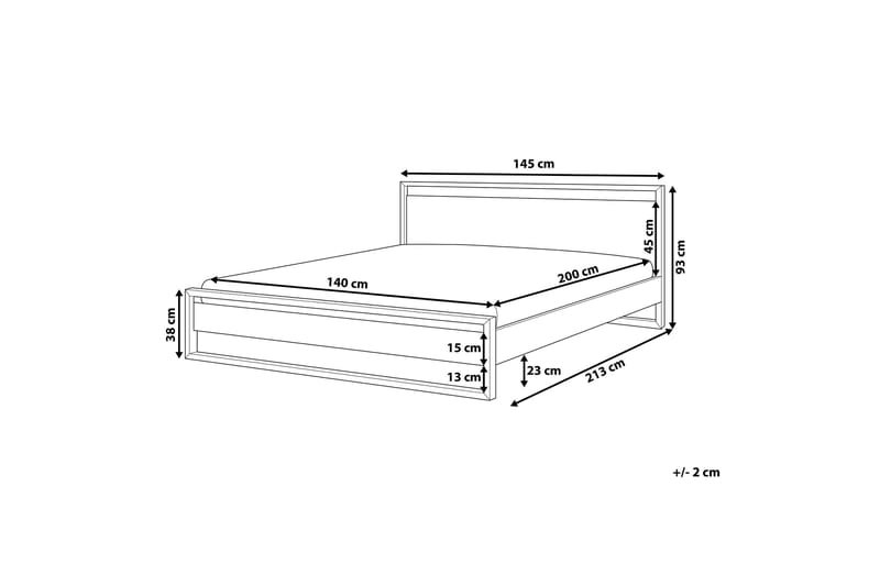 Giulia Dubbelsäng 140 200 cm - Trä/Natur - Möbler - Sovrum - Sängram & sängstomme