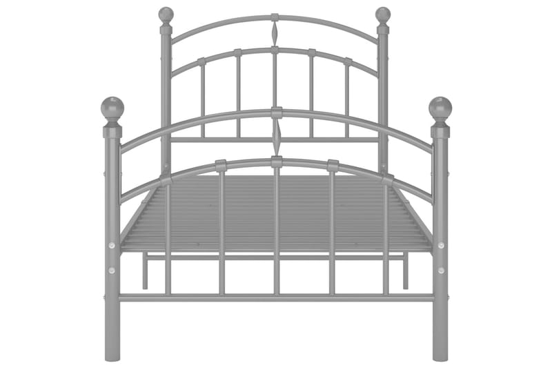 Sängram grå metall 90x200 cm - Grå - Möbler - Sovrum - Sängram & sängstomme