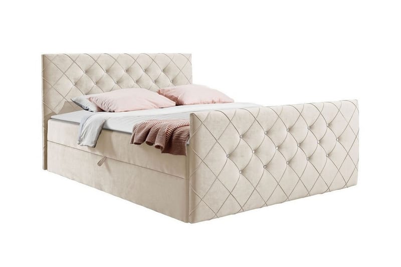 Hattie Sängram 140x200 cm Beige/Ljusbeige - Möbler - Sovrum - Sängram & sängstomme