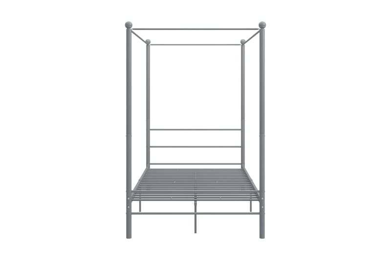 Himmelsäng grå metall 140x200 cm - Grå - Sängram & sängstomme