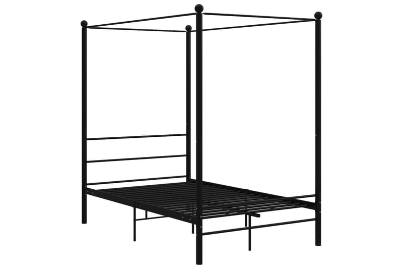 Himmelsäng svart metall 140x200 cm - Svart - Möbler - Sovrum - Sängram & sängstomme