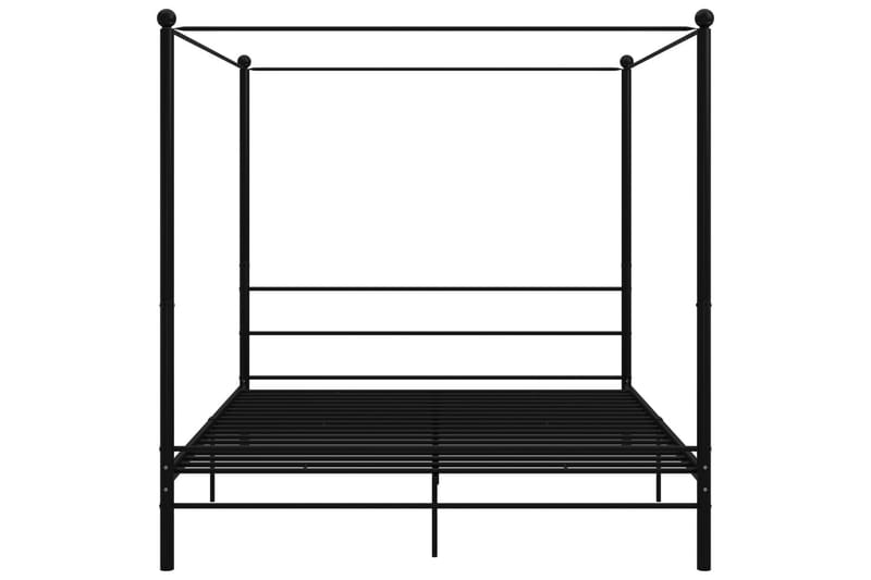 Himmelsäng svart metall 200x200 cm - Svart - Möbler - Sovrum - Sängram & sängstomme