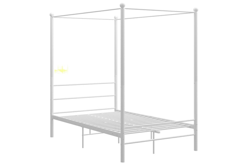 Himmelsäng vit metall 140x200 cm - Vit - Möbler - Sovrum - Sängram & sängstomme