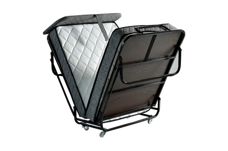 Hopfällbar Sängram 90x200 cm - Vit/Grå - Möbler - Sovrum - Sängram & sängstomme