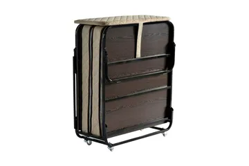 Hopfällbar Sängram 90x200 cm - Vit/Svart - Möbler - Sovrum - Sängram & sängstomme