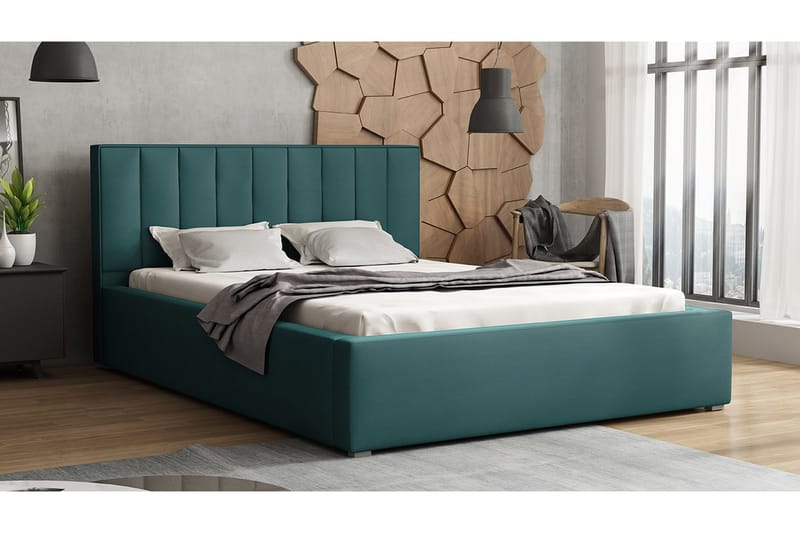 HORAM Sängram 200x200 cm Grön - Beige - Möbler - Sovrum - Sängram & sängstomme