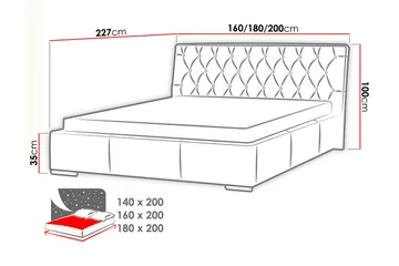 Junkerdal Säng 180x200 - Vit - Möbler - Sovrum - Sängram & sängstomme