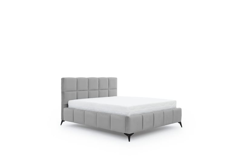 Kamble Sängram med Förvaring 160x200 cm - Ljusgrå - Möbler - Sovrum - Sängram & sängstomme