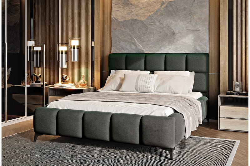 Kamble Sängram med Förvaring 160x200 cm - Mörkgrå - Möbler - Sovrum - Sängram & sängstomme