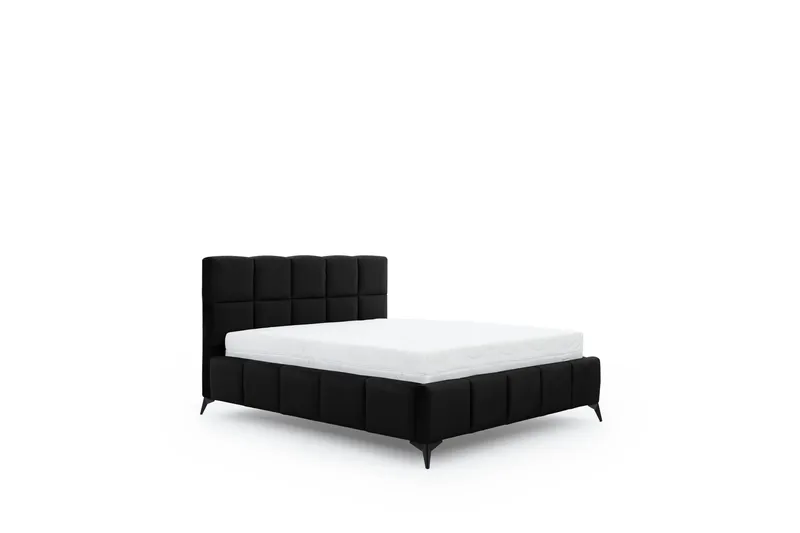 Kamble Sängram med Förvaring 160x200 cm, Svart