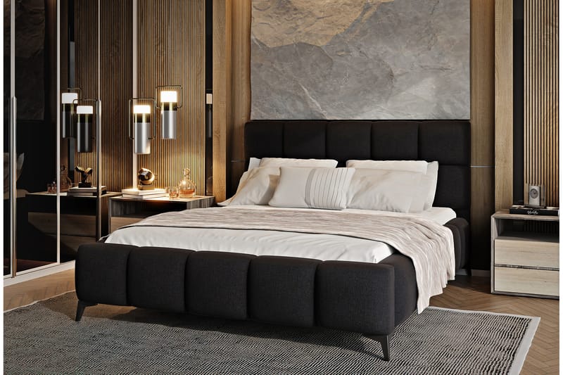Kamble Sängram med Förvaring 160x200 cm - Svart - Möbler - Sovrum - Sängram & sängstomme
