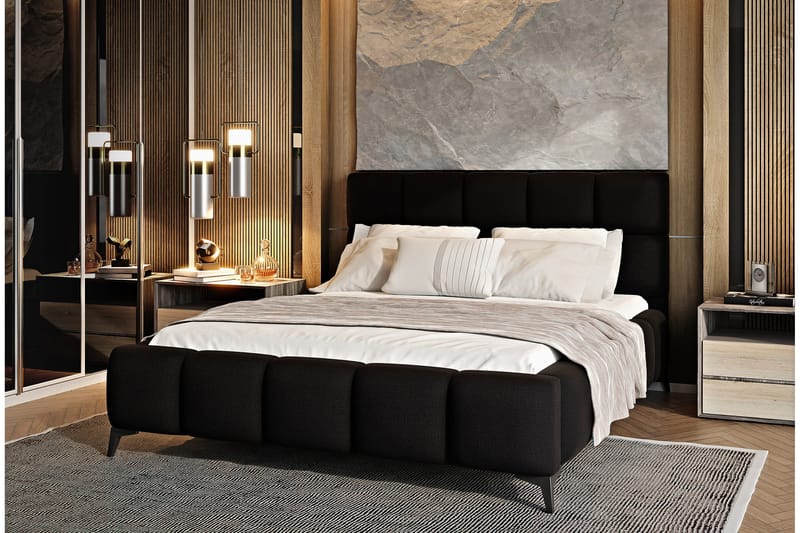 Kamble Sängram med Förvaring 160x200 cm - Svart - Möbler - Sovrum - Sängram & sängstomme