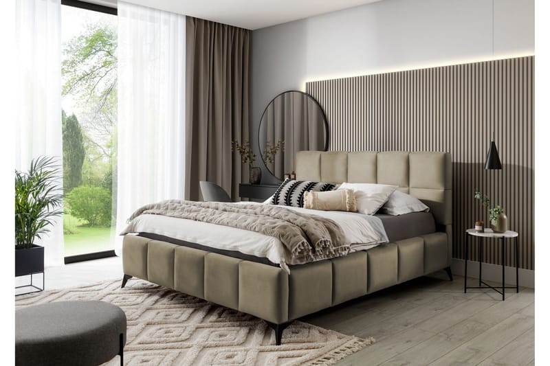 Kamble Sängram med Förvaring 180x200 cm - Beige - Möbler - Sovrum - Sängram & sängstomme