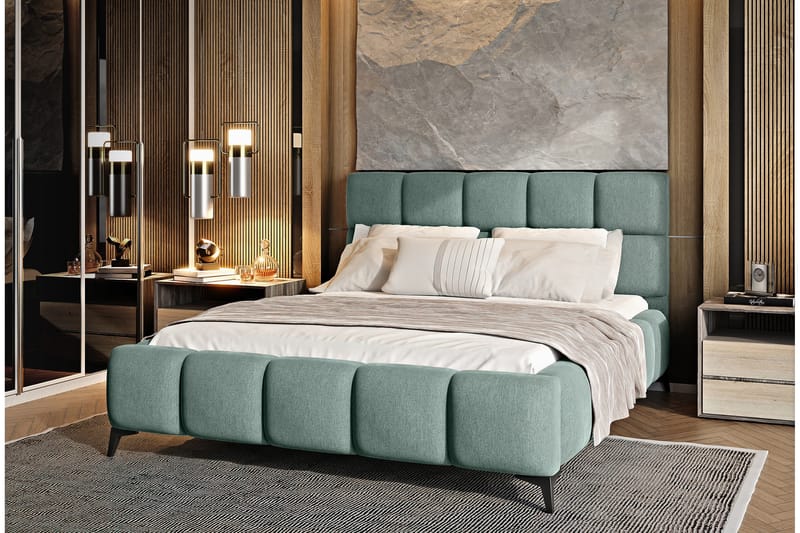 Kamble Sängram med Förvaring 180x200 cm - Ljusgrön - Möbler - Sovrum - Sängram & sängstomme