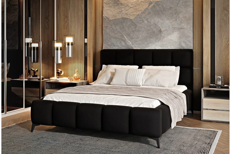 Kamble Sängram med Förvaring 180x200 cm - Svart - Möbler - Sovrum - Sängram & sängstomme