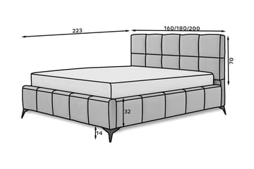 Kamble Sängram med Förvaring 180x200 cm - Turkos - Möbler - Sovrum - Sängram & sängstomme