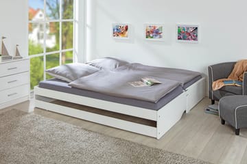 Kaulana Sängram 90x200 cm - Vit - Möbler - Sovrum - Sängram & sängstomme