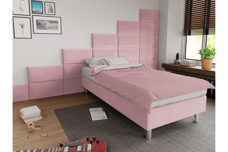 KERANZA Sängstomme 120x200 cm Rosa - Möbler - Sovrum - Sängram & sängstomme