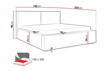 Knocklong Sängram 120x200 cm - Möbler - Sovrum - Sängram & sängstomme