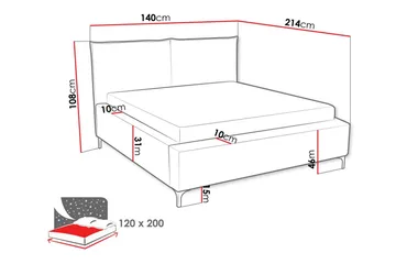 Knocklong Sängram 120x200 cm - Möbler - Sovrum - Sängram & sängstomme